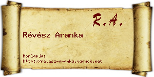 Révész Aranka névjegykártya